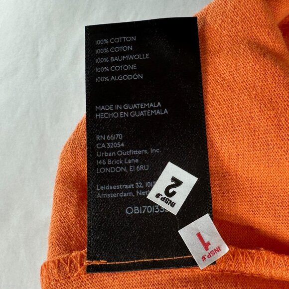 Urban Outfitters Sorry I’m Late Oversized T-Shirt Womens M Short Sleeve Orange - Picture 12 of 15